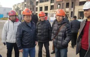 湖州市質(zhì)監(jiān)站、公共事業(yè)中心相關(guān)領(lǐng)導(dǎo)帶班參觀達(dá)昌府標(biāo)桿工地